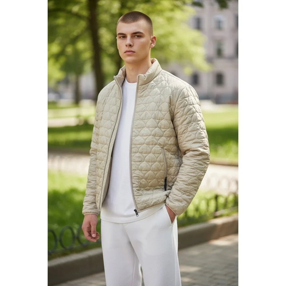 Nike ACG Tan Quilted Thermal Layer Full Zip Jacket‎ Lightweight XL